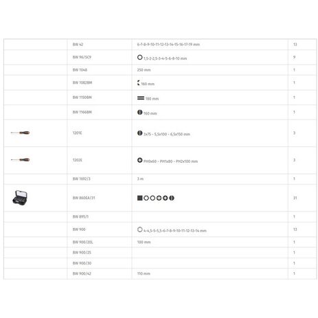 _Assortiment d'Outils Beta Tools | BW 2054E-100 | Greenland MX_